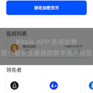 Bitpie APP 选择比特派：最安全便捷的数字资产钱包